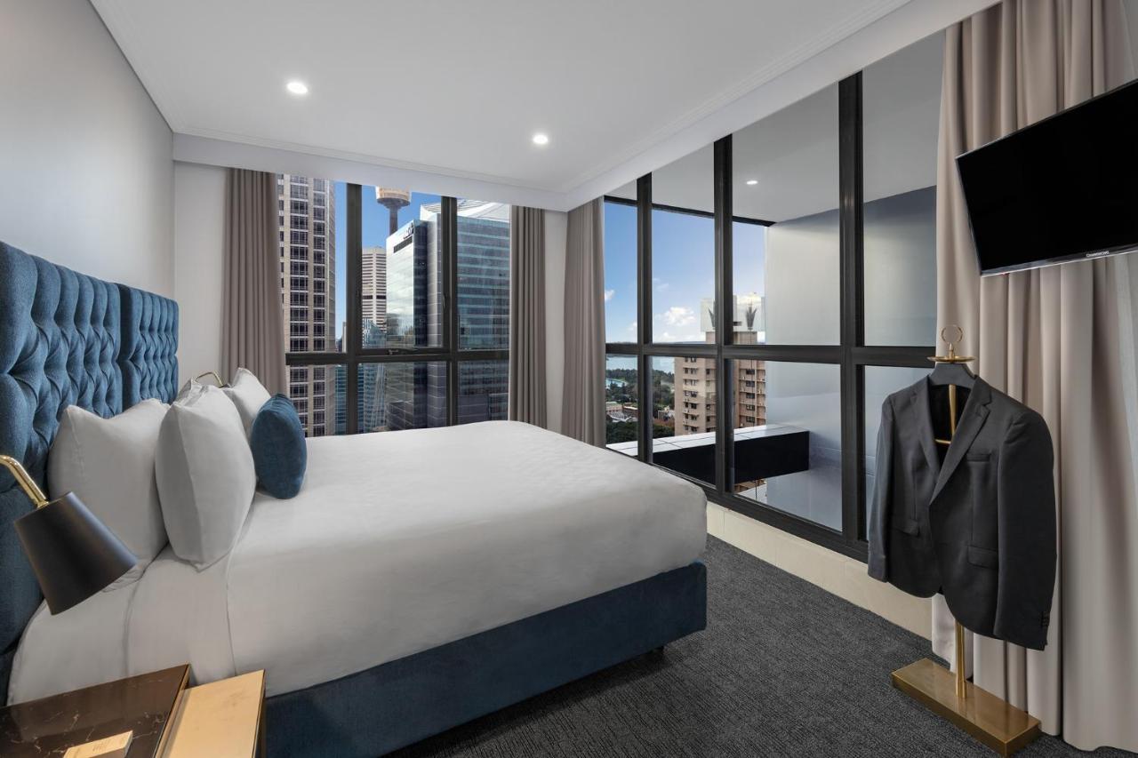 Meriton Suites Pitt Street, Sydney Ngoại thất bức ảnh A bedroom at the hotel